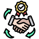 Letzi assured handshake vector image