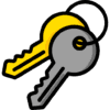 Vector illustration of keys representing professional check-in services for short term rentals